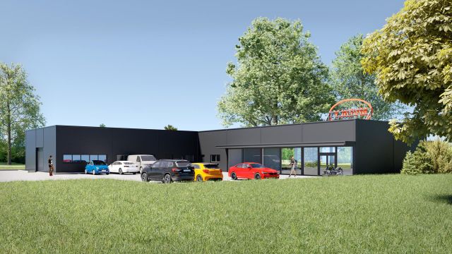 Sales and Service Hall of Motorcycles MVDILY Zašová visualization 02